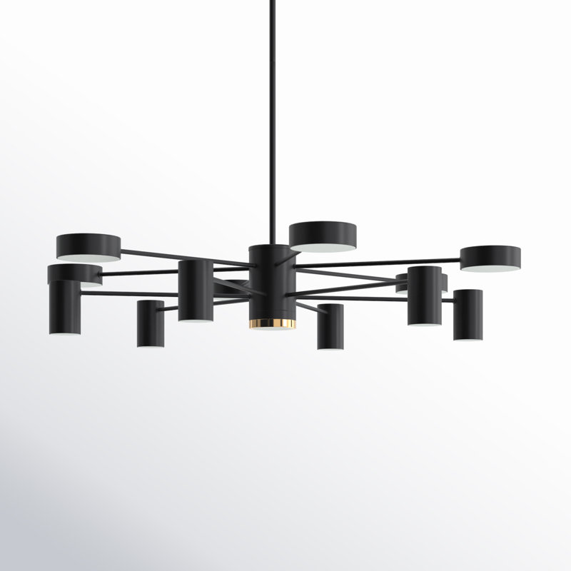 Lustre spoutnik linéaire à 11 lumières Bradon