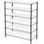 Étagère grillagée en métal à 3 niveaux - Ensemble de 2, capacité de 1050 lb, support de rangement réglable robuste avec doublure de tablette, extensible jusqu'à 6 niveaux de tablettes de 2100 lb, L 48 po x P 18 po x H 96 po, noir