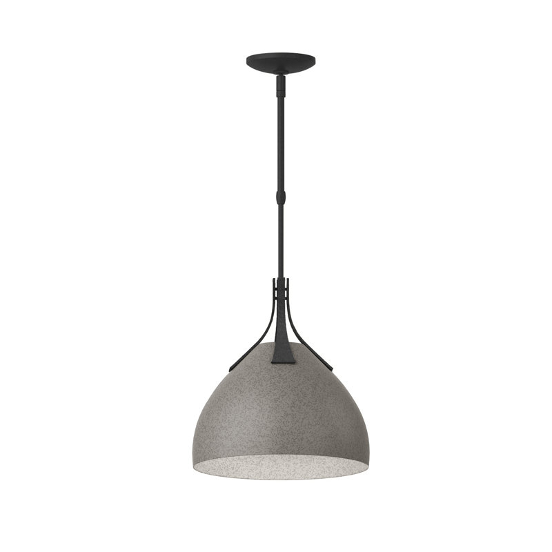 Summit 1 - Light Single Dome Pendant, Natural Iron, Black