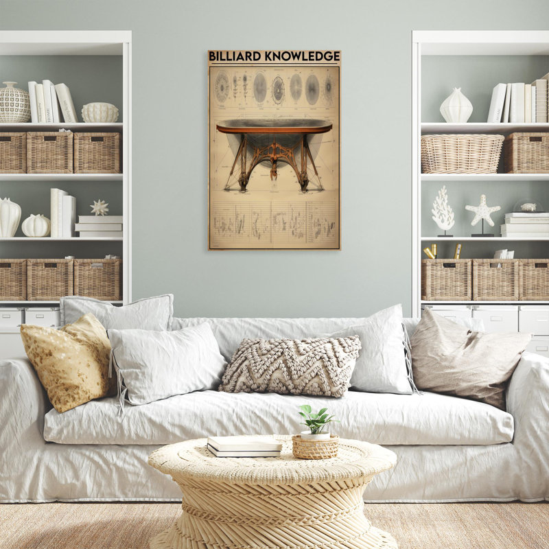 «Maiki Billiard Cognition - 1 pièce», reproduction d'art graphique sur toile tendue, L 16 po x H 20 po