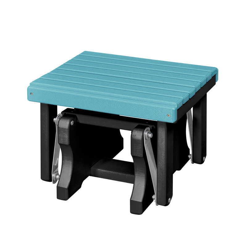 Repose-pieds Rasheid, Noir / bleu clair