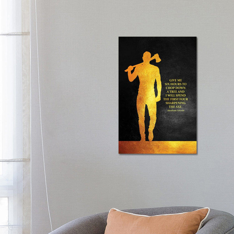 Sharpen Your Axe by Adrian Baldovino - Wrapped Canvas Painting, 66.04 cm H x 45.72 cm W x 3.175 cm D