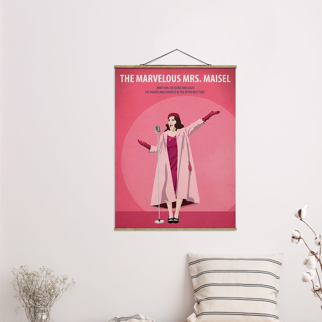 Stoffbild Mit Posterleisten - Filmposter The Marvellous Mrs Maisel im Hochformat 4:3