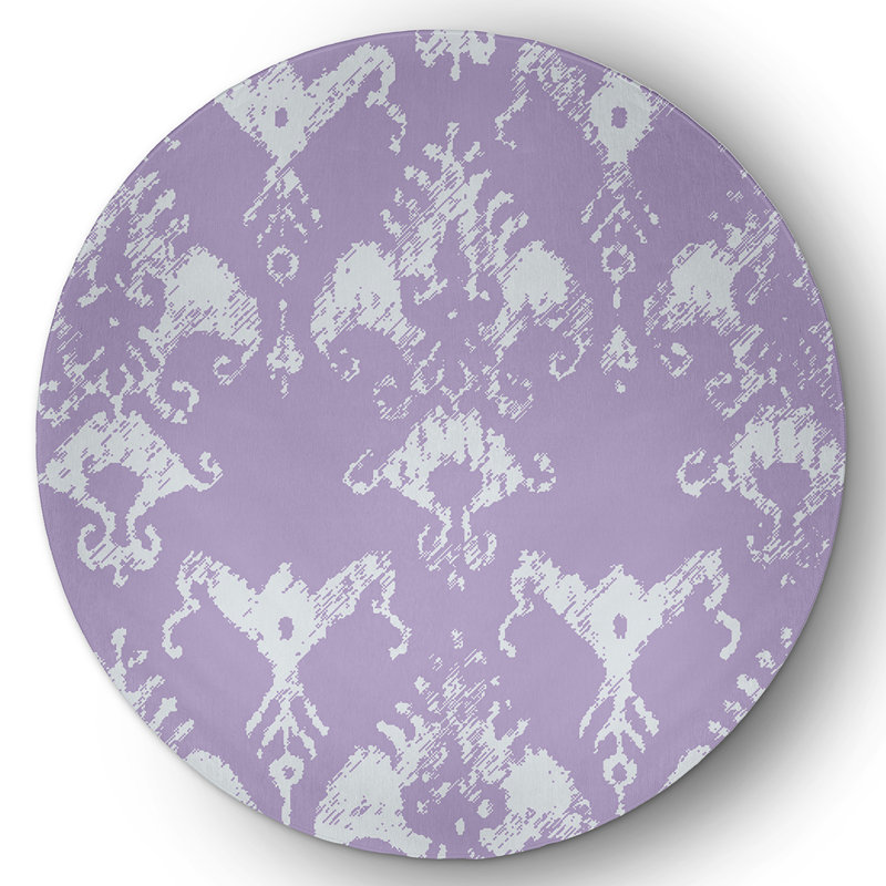 Chenille Abstract Indoor Rug, Round 5'