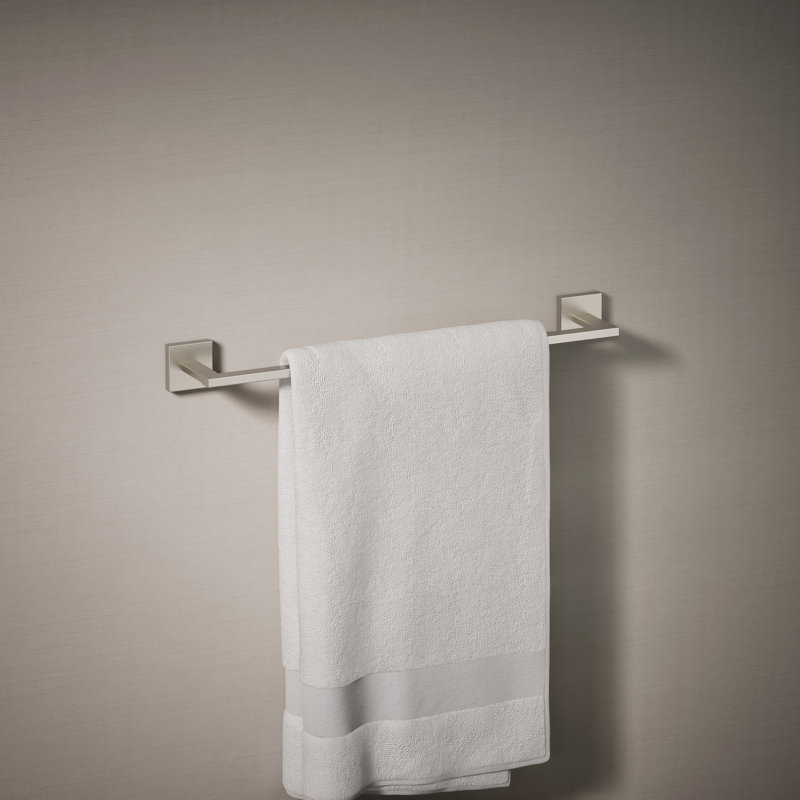 Square Towel Bar, 18"W, Vibrant Brushed Nickel
