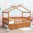 Twin Wood House Bed with Twin Trundle-42697015