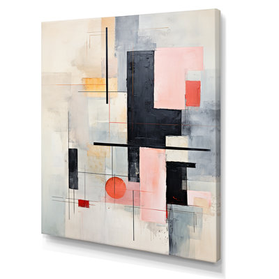 Isabelly " Beige Pink Suprematism Fragmented Perspectives I "