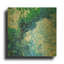 «Blue Lagoon Abstract 1» par Jean Plout, art mural en métal doré, 12 po x 12 po-558317882