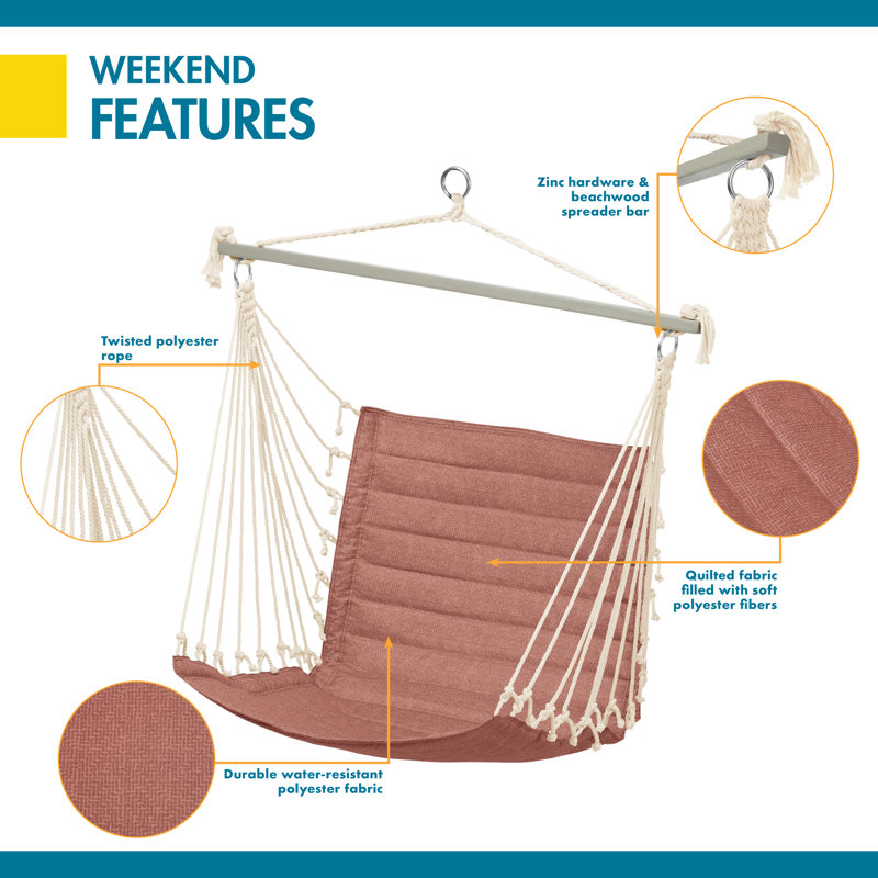Weekend 1 Person Chair Hammock, Peach