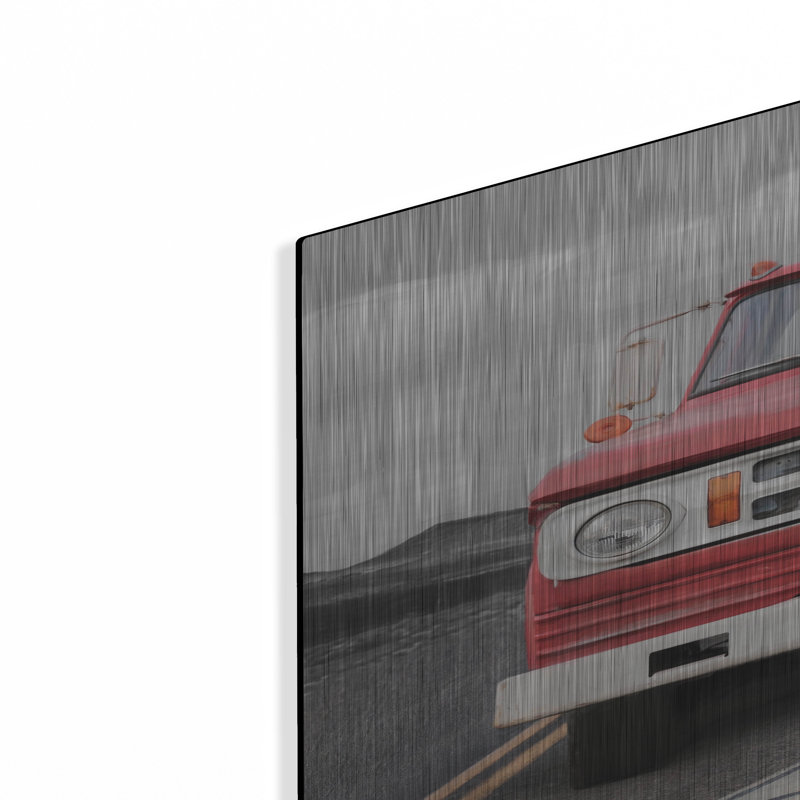 «Dodge on Route 66» par Lori Deiter de George Oliver, art mural en métal, 16 po x 24 po, H 36 po x l 24 po