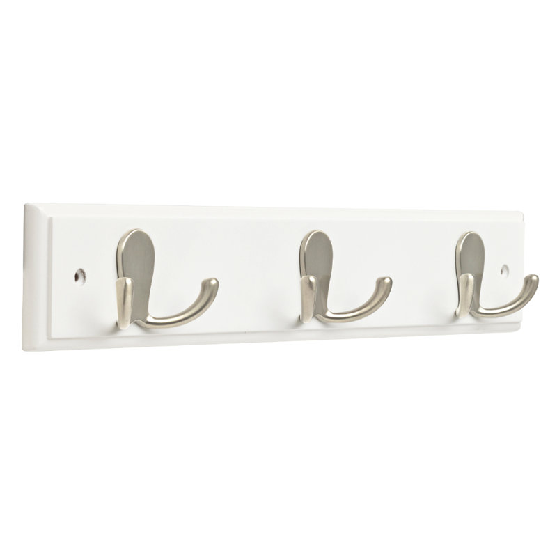 Rail Wall Mounted Coat Rack, Pure White