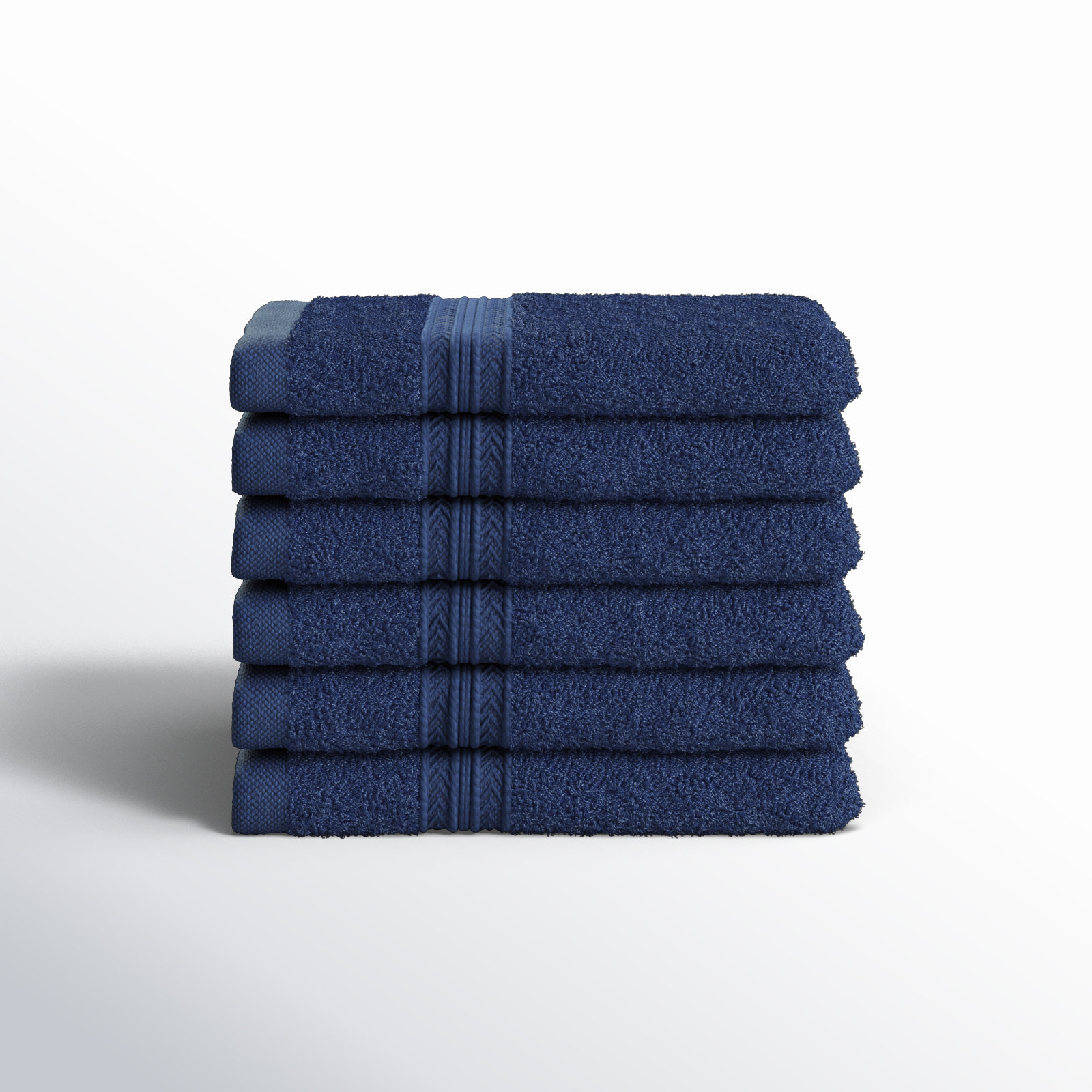 Sustainable Cotton Washcloth Set, Navy Blue