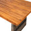 Table de salle à manger en bois gris avec table et banc
