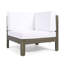 Chaise de danse en bois blanc avec coussins imperméables, 31,09 cm (l) x 31,09 cm (p) x 26,17 cm (h) - Structure de coin, housse de coussin résistante aux taches et aux éclaboussures