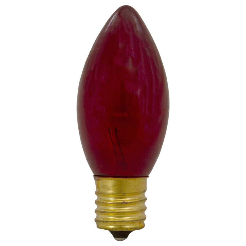 Pack Of 4 Red C9 Transparent Christmas Replacement Bulbs