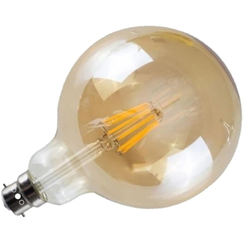 G125 LED Dimmable B22 8W Bulb 3 Pack