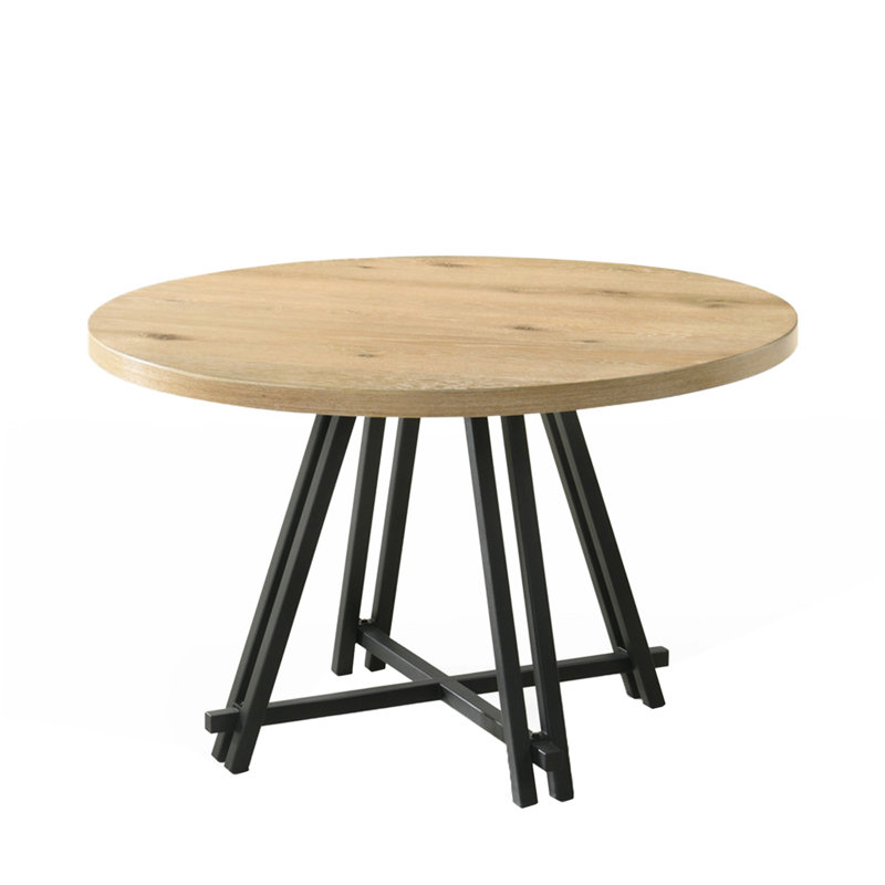 Table de salle à manger ronde de 47 po avec base en métal (table seulement)