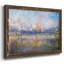 «Vétheuil In The Fog» par Monet, reproduction d'art encadrée sur toile par J Paul-994503326-994503315