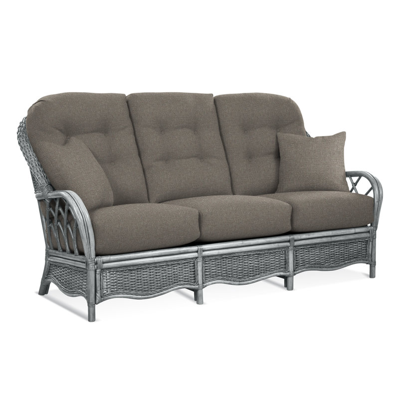 Everglade Upholstered 76'' Sofa, Gray Sugar Performance; 0863-84, Flax