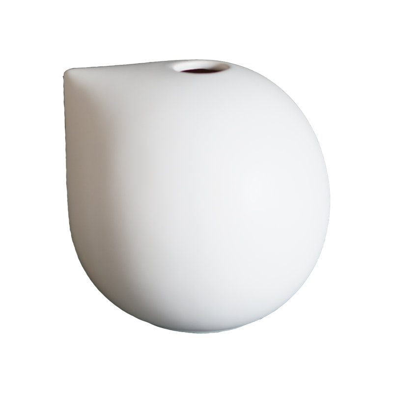 Ceramic Table Vase, 3.94" H x 3.94" W x 3.94" D, White