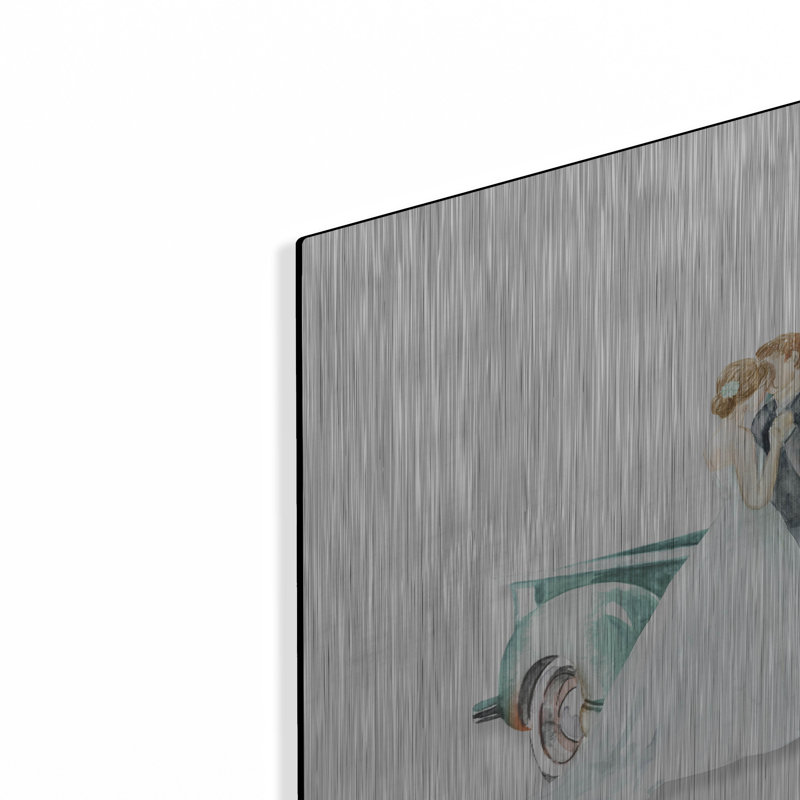 «Wedding G» par Jean Plout, art mural en métal, H 24 po x l 36 po