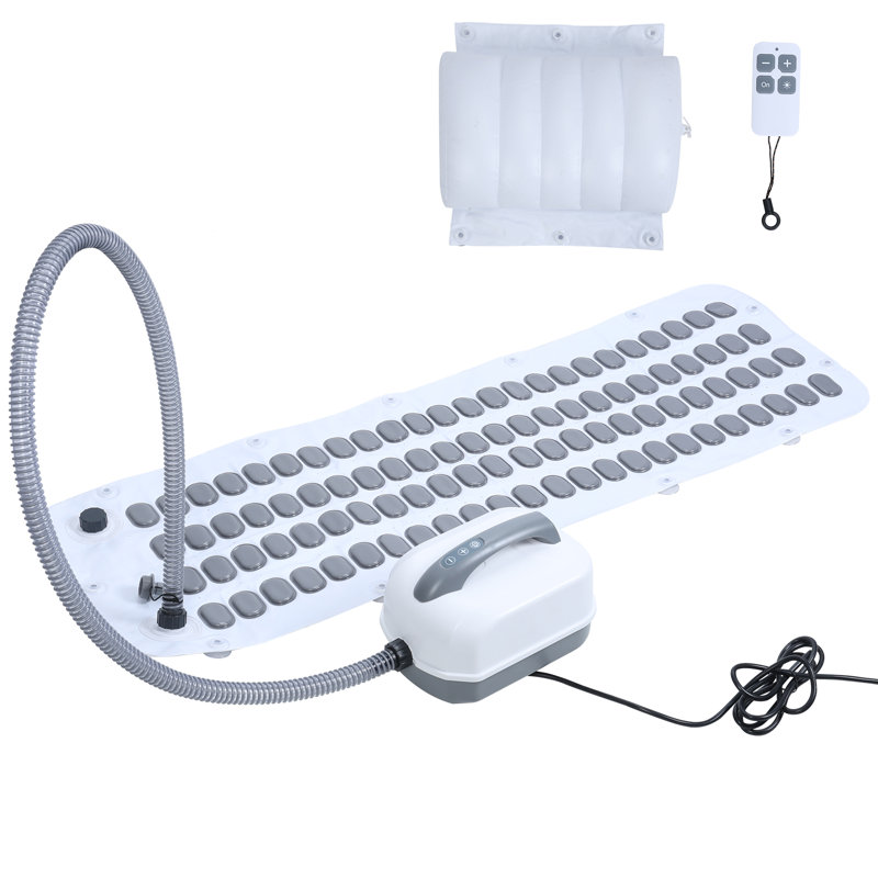 Portable Spa Bubble Bath Mat, Full Body Bubbling Bath Mat with Remote & Pillow, Electric Air Pump & Adjustable Bubble Settings, Bathtub Bubble Machine