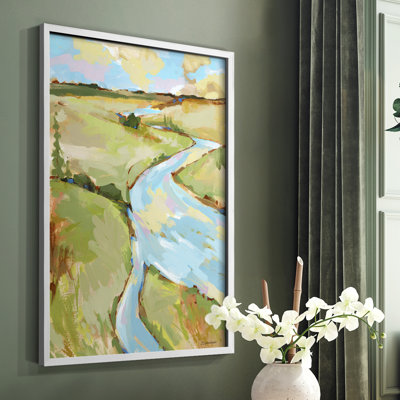 Reproduction encadrée Upriver II - bois massif