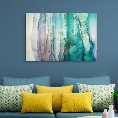 Superbe peinture murale en verre trempé 27,6 po x 39,4 po | 100% verre trempé, épaisseur: 0,16 pouce | Décoration élégante pour le salon ou le bureau, durable et facile à nettoyer, idée de cadeau parfaite