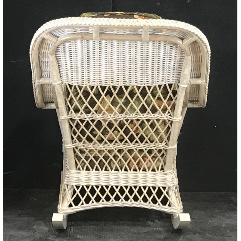 Chaise berçante Rosado, Blanc délavé, Récif ivoire