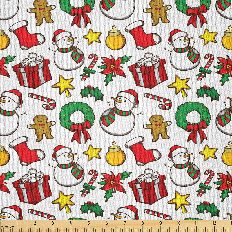 Christmas Garland Candy Fabric