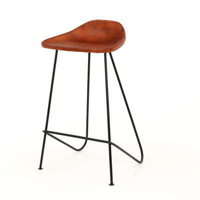 Etheridge Upholstered Counter Stool with Metal Frame