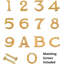 3 inch Brass Door Screw On Weatherproof House Letter with Fixing Screws Fits Wooden, uPVC & Composite Doors-115166985