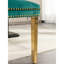 Chaise de salle à manger contemporaine en bois massif avec revêtement en velours et pieds en acier inoxydable doré, garniture cloutée, 2 pièces, or noir, chaise haute Sw1601gn, revêtement, pieds 2 pièces-616419657-616419659