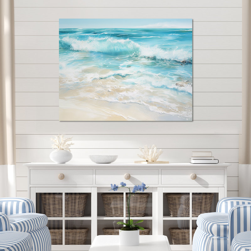 «Ocean Charm», art mural océanique, H 24 po x l 32 po x P 1 po, Toile tendue