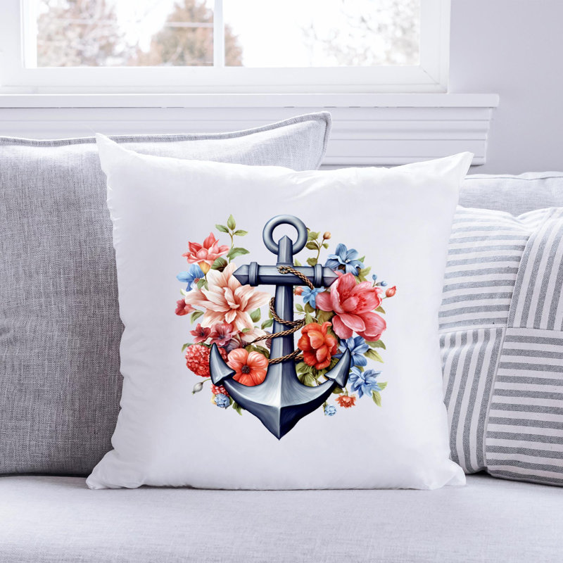 Nautical Sea Life_208 - Throw Pillow Insert Included, 20"H x 20"W
