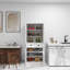 Armoire de cuisine 71 po en blanc. 4 portes, tiroir, 2 tablettes réglables. Améliore l'espace de rangement pour la salle à manger, le salon, les espaces de lavage pour la lessive. Design élégant, grand volume, peint, stable