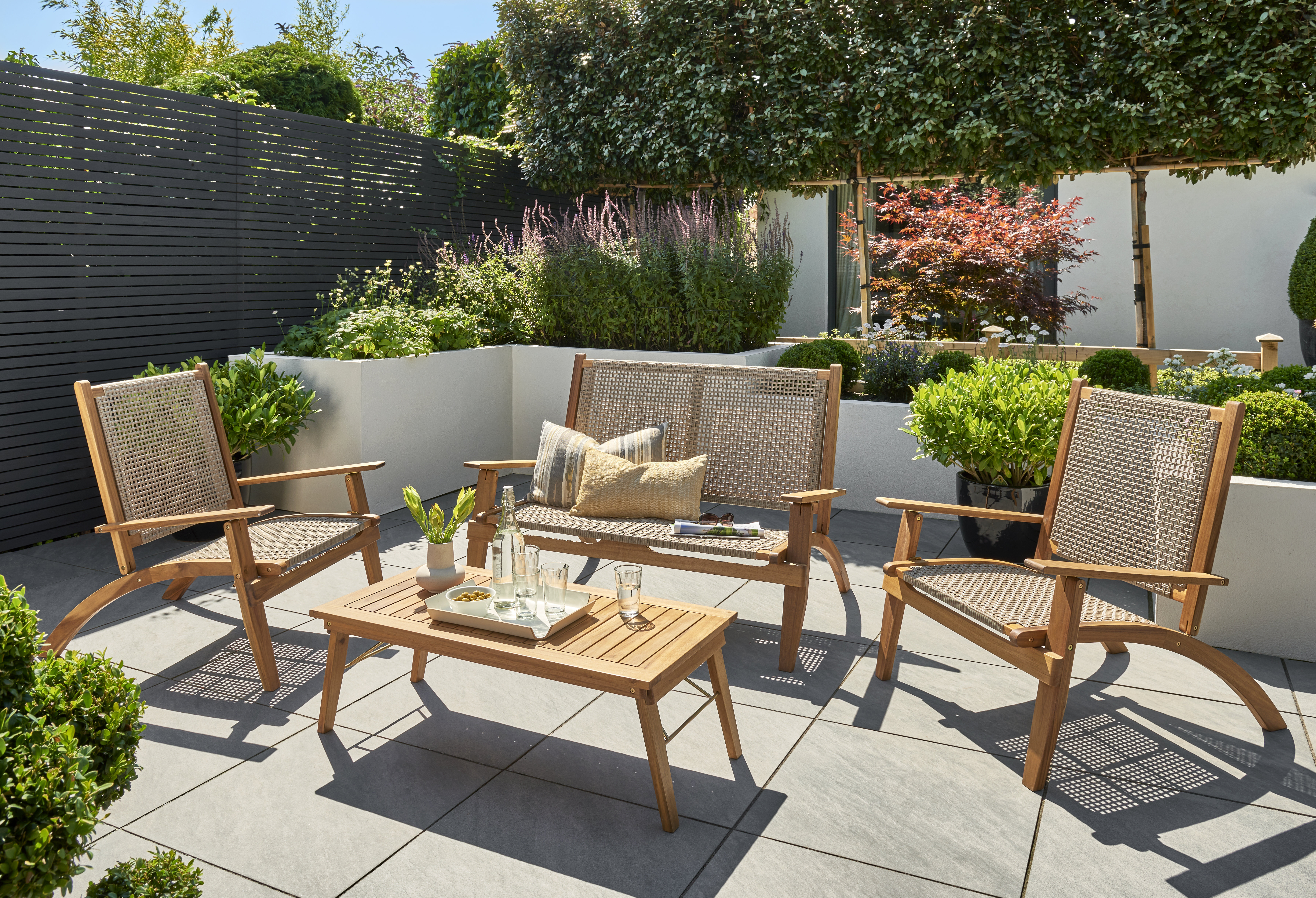 Union Rustic Wienand Walden Folding Lounge Set & Reviews | Wayfair.co.uk