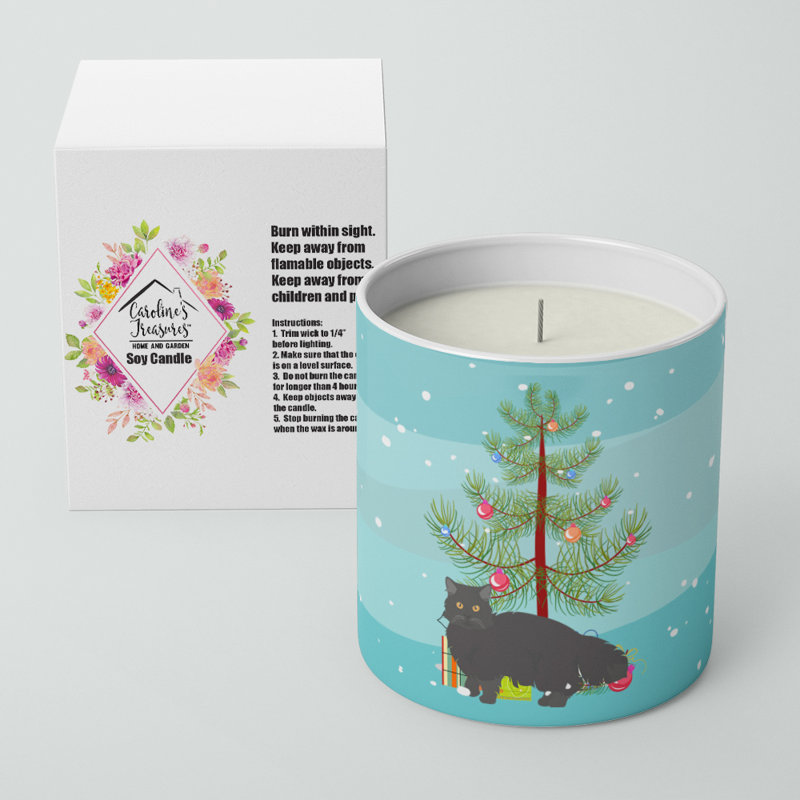 Bougie décorative noire 10 oz