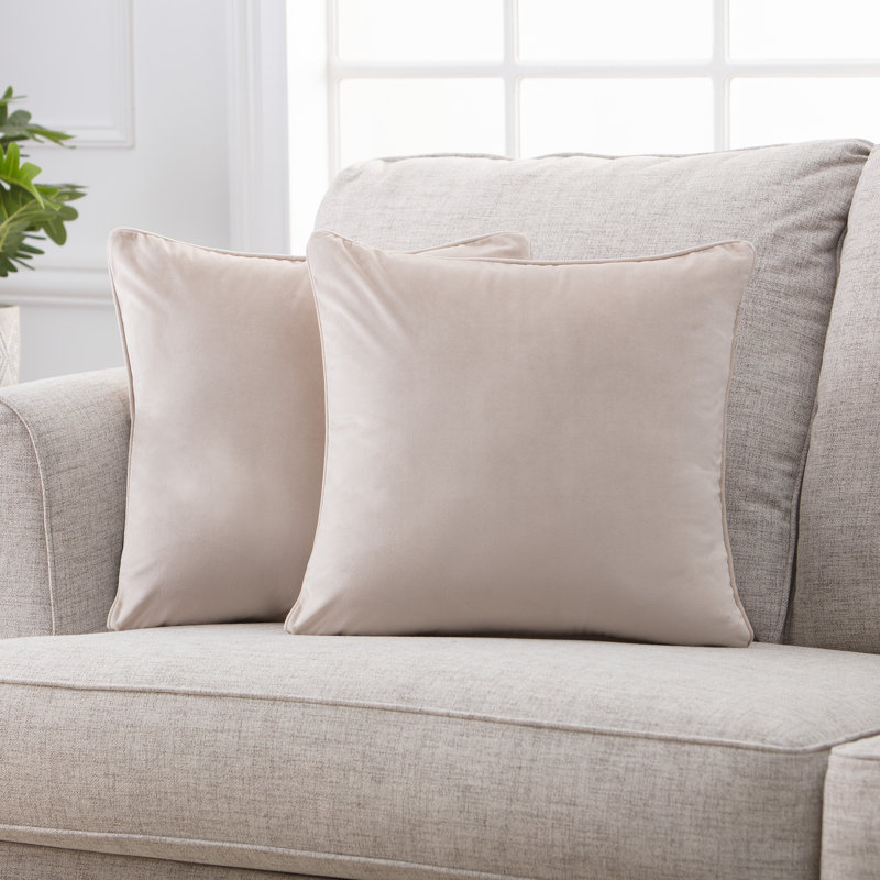 Chanasya Holland Velvet Solid Color Velvet Decorative Throw Pillow Cover, 18" x 18", Off White