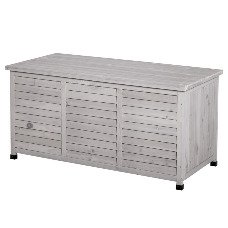 Boîte de rangement en bois 75 gallons Outsunny