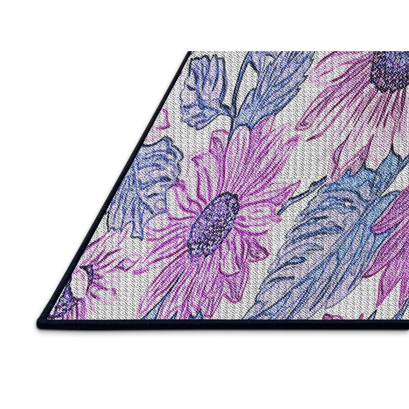 Floral Indoor Rug, Rectangle 2' x 4'