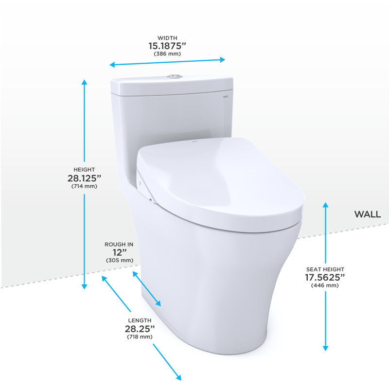 Aquia® Dual-Flush Elongated One-Piece Toilet with Tornado Flush (Seat Included)