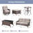 5-7 Person Outdoor Wicker Patio Conversation Set With Ottomans-2006172532-2006172529