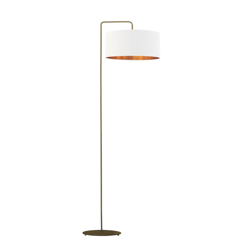 Ronneshia 156cm Task Floor Lamp, White, Gold