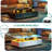 Coffee Table With Storage, Modern LED Coffee Tables For Living Room High Glossy White Rectangular Coffee Table, Small Center Coffee Table With Open Display Shelf & Sliding Drawers, White-120688952