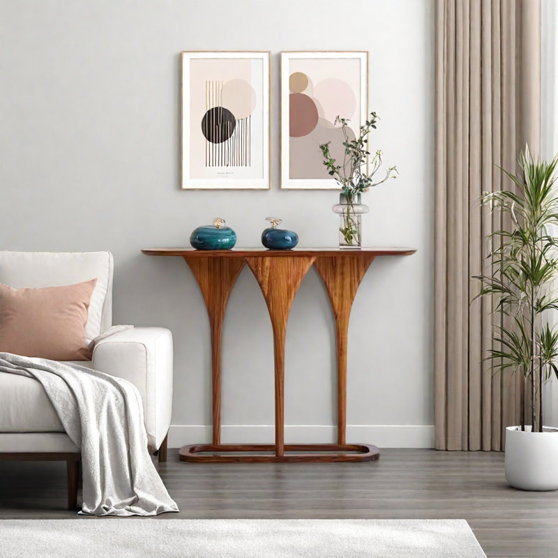 Minimalist Solid Wood Console Table, 31.5" H x 35.43" W x 11.81" D
