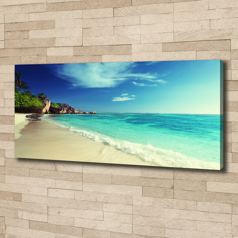 Seychelles Beach - Wrapped Canvas Print