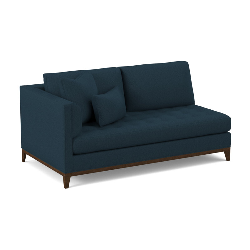 Paramount Upholstered Sectional Symmetrical, American Walnut, Tortoise Shell Flax