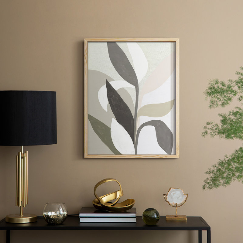 Papier découpé Sproutling II, reproduction encadrée - bois massif, Naturel, H 21 po x l 17 po