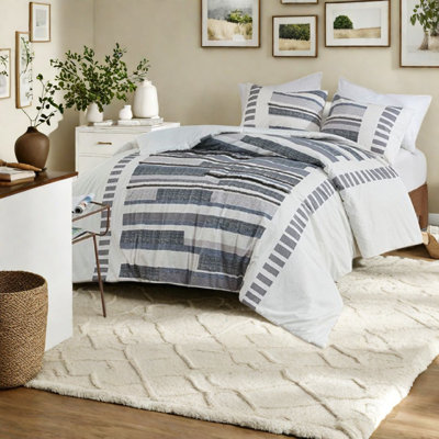 Ensembles de literie pour très grand lit en coton de qualité supérieure, confort texturé moderne pour la maison
